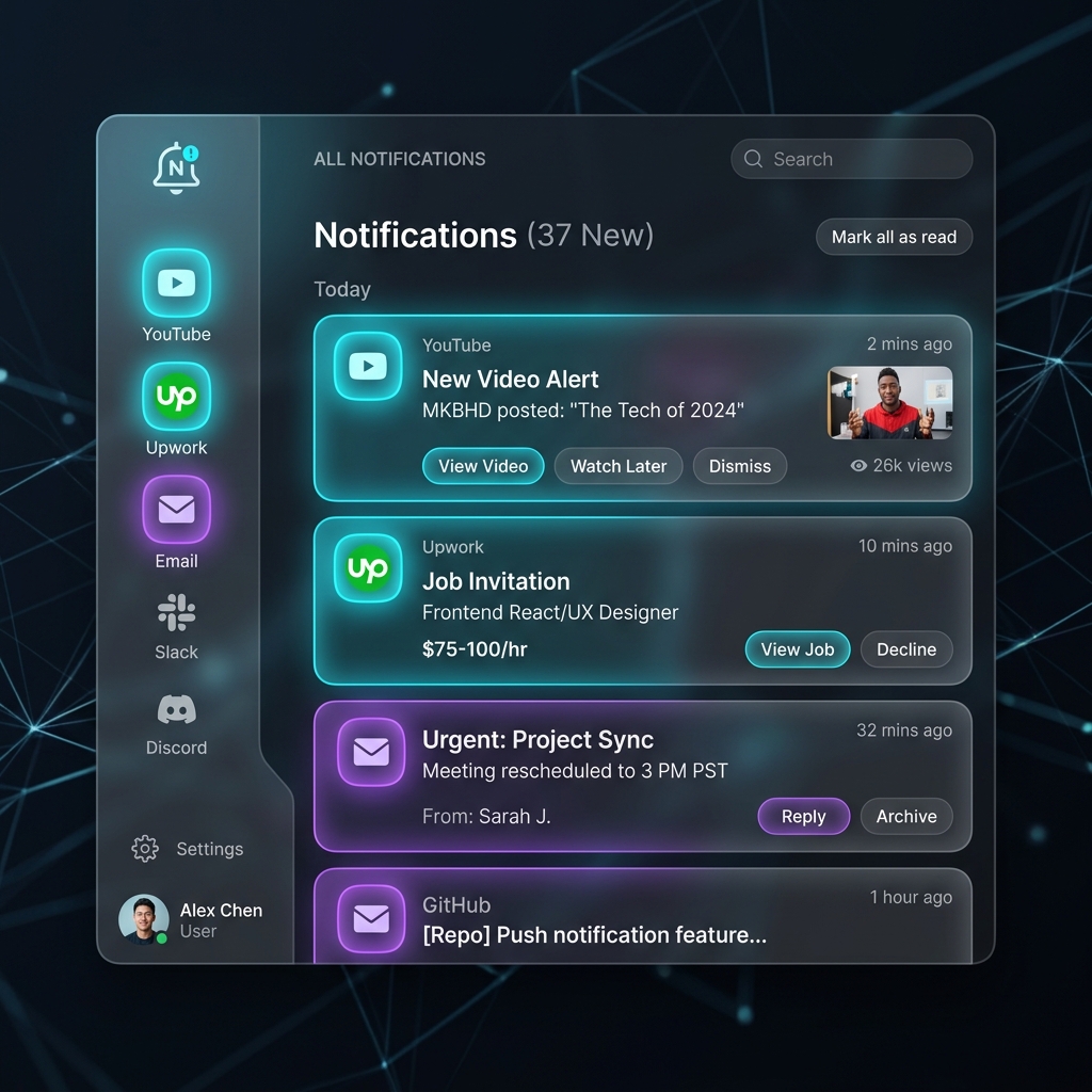 NotiHub Dashboard Preview